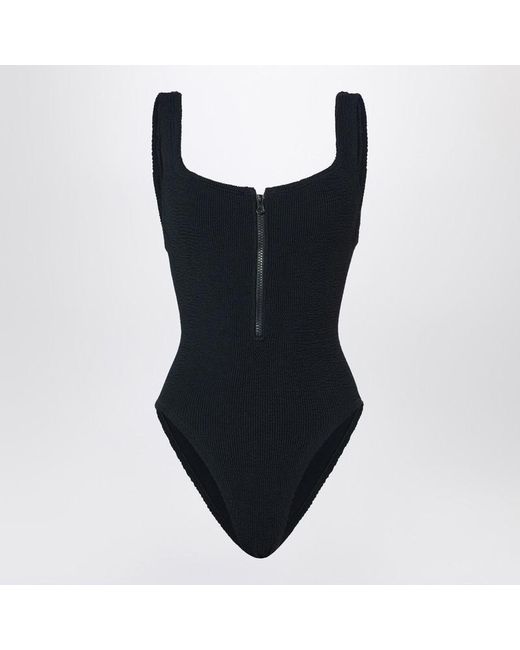Hunza G Black Dallas One-Piece Swimsuit