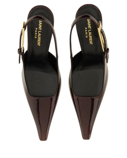 Saint Laurent Brown Décolleté "lee"