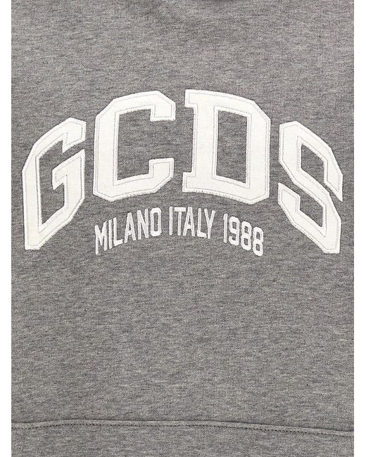 Gcds Gray Logo Loose Sweatshirt for men