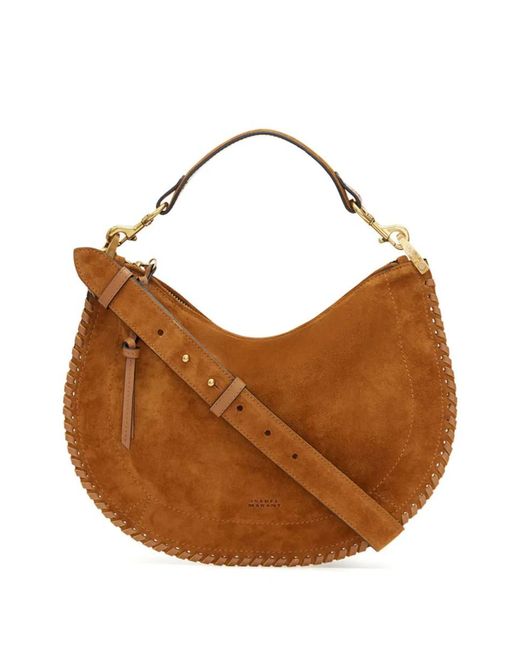 Isabel Marant Brown Oskan Zip Around Shoulder Bag With Soft Design