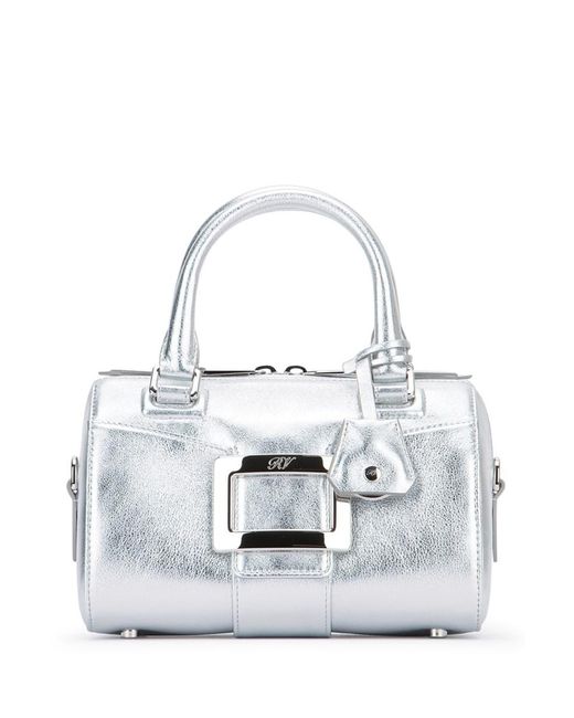 Roger Vivier White Belle Vivier Bowling Mini