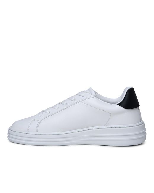MSGM White Leather Sneakers