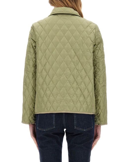 Fay Green 3-Hook Nylon Quilted Jacket