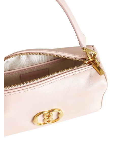 Bally Pink Emblem Rox Nappa Leather Bag