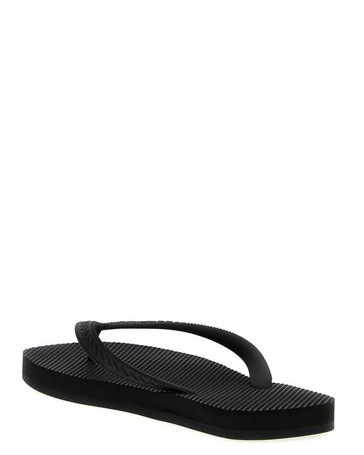 DSquared² Black Logo Thong Sandals for men