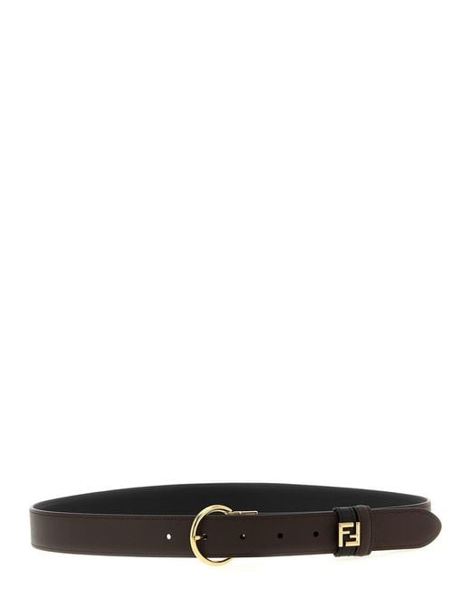 Fendi Black Ff Reversible Belt