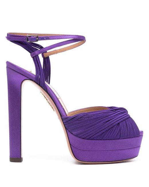 Aquazzura Purple Sandals