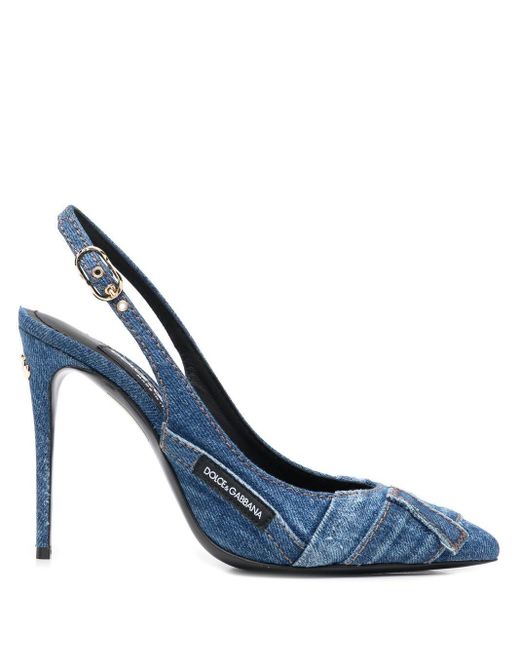 Dolce \u0026 Gabbana With Heel Denim in Blue 