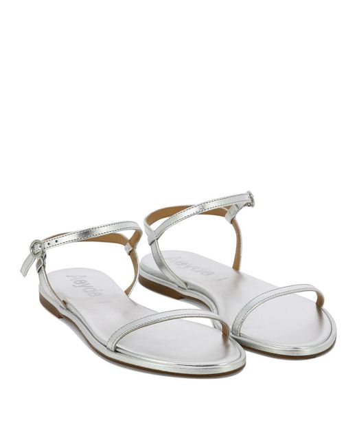 Aeyde White "Nettie" Sandals