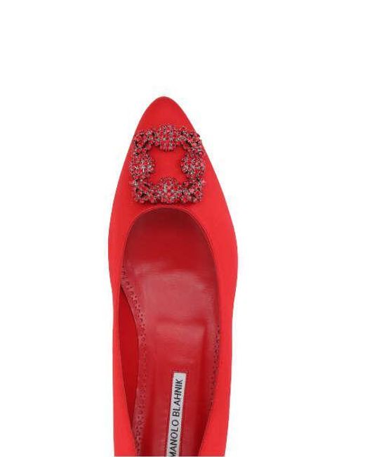 Manolo Blahnik Red Flat Shoes