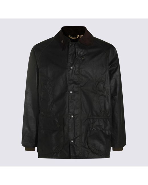 Barbour Black Cotton Casual Jacket for men