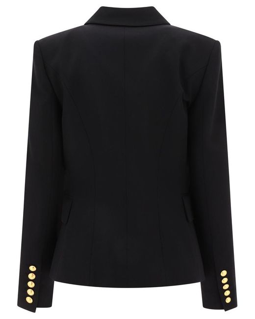 Balmain Black Double Breasted Wool Jacket