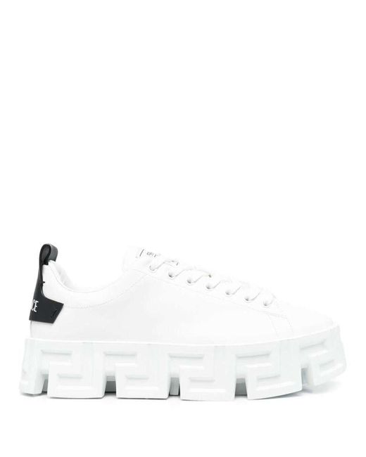 Versace 'labyrinth' Low Top Sneakers With Chunky Greca Patform In ...