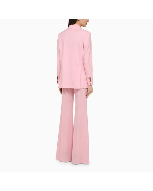 DSquared² Pink Wool Blend Palazzo Trousers