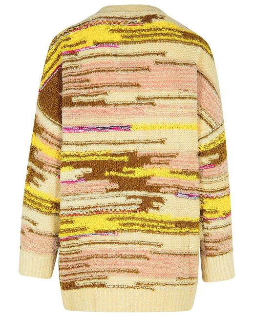 Moschino Yellow Cotton Blend Cardigan