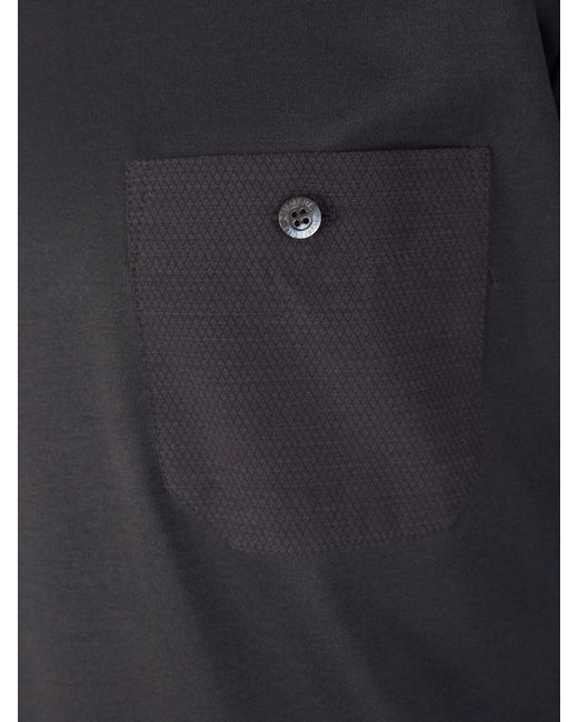 Zimmerli of Switzerland Black Pajamas Set Pockets for men