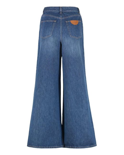 Chloé Blue Wide-Leg Jeans