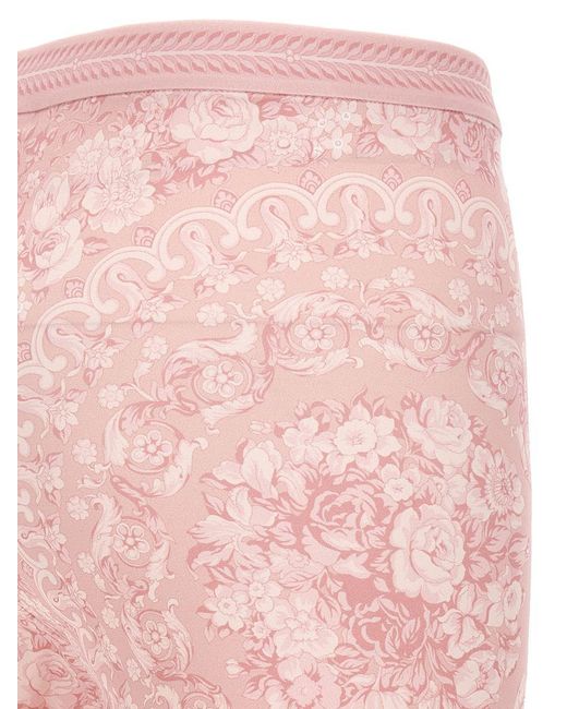 Versace Pink 'Barocco' Leggings