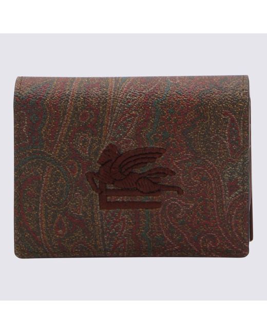 Etro Brown Wallets Red