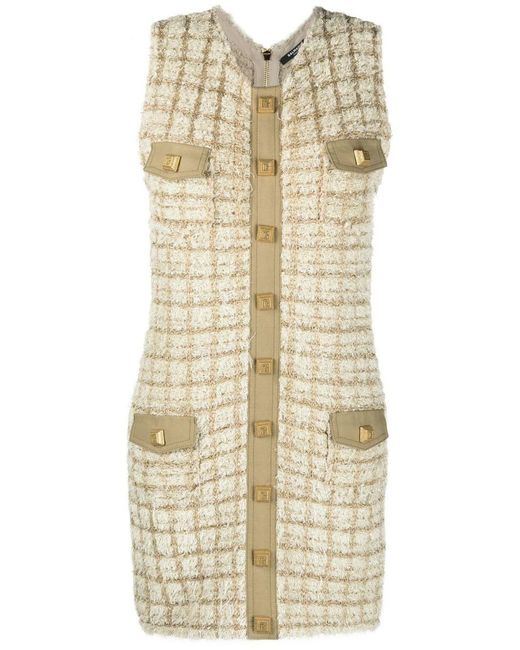 Balmain Natural Tweed Short Dress