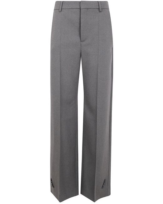 Jean Paul Gaultier Gray Tailoring Trouser With Hem Buttoning Detail Clothing