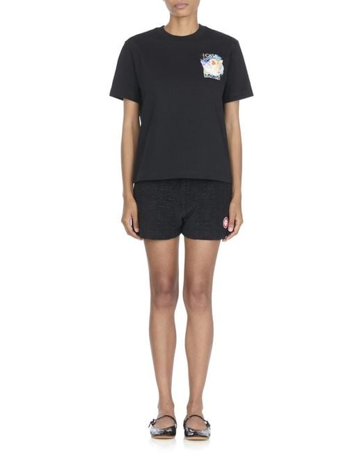 Casablanca Black T-Shirts And Polos