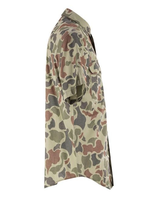Filson Green Twin Lakes - Shirt With Camouflage Patch Pockets for men