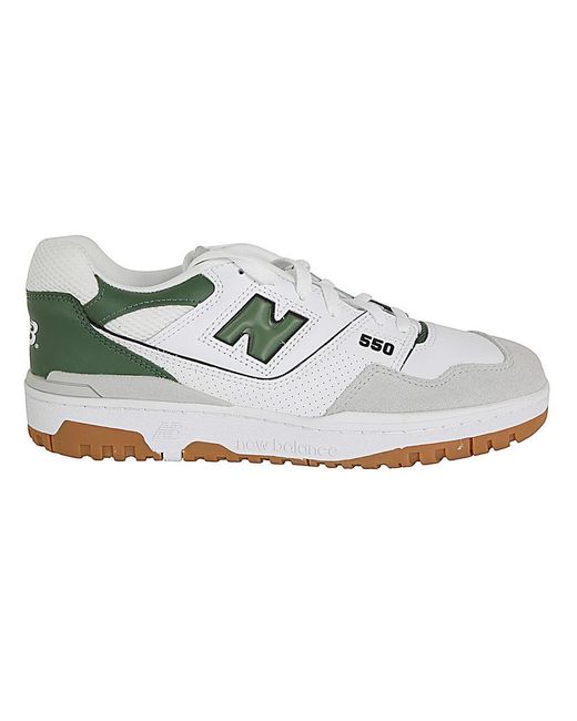 New Balance White 550 Sneakers Shoes for men