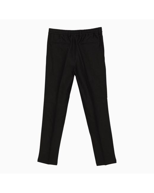Fendi Black Cotton-Blend Trousers for men