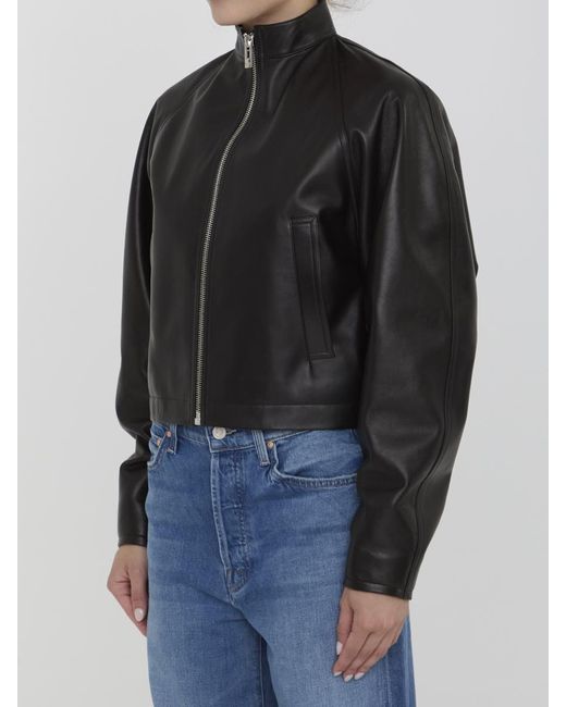 Alaïa Black Round Leather Jacket