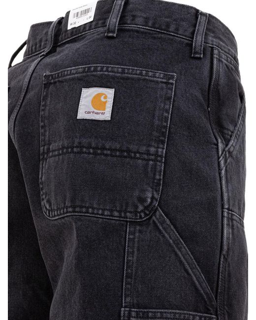 Carhartt Blue Short "Double Knee" for men