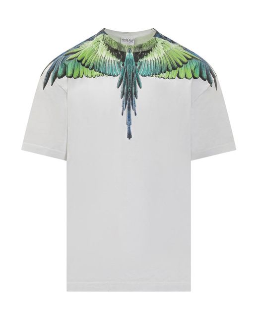 Marcelo Burlon Green County Of Milan T-shirt Icon Wings for men