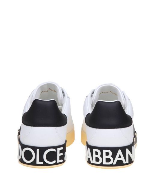 Dolce & Gabbana White Sneakers From The Portofino Line for men