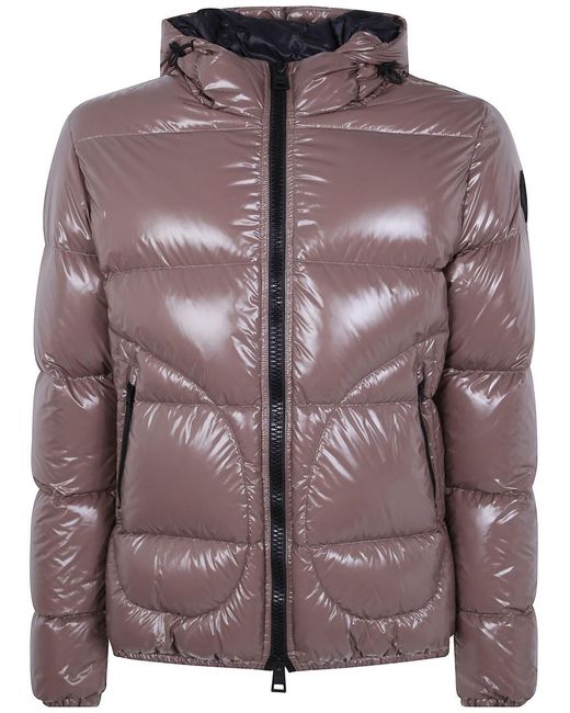Herno Purple Bomber Gloss Jacket for men