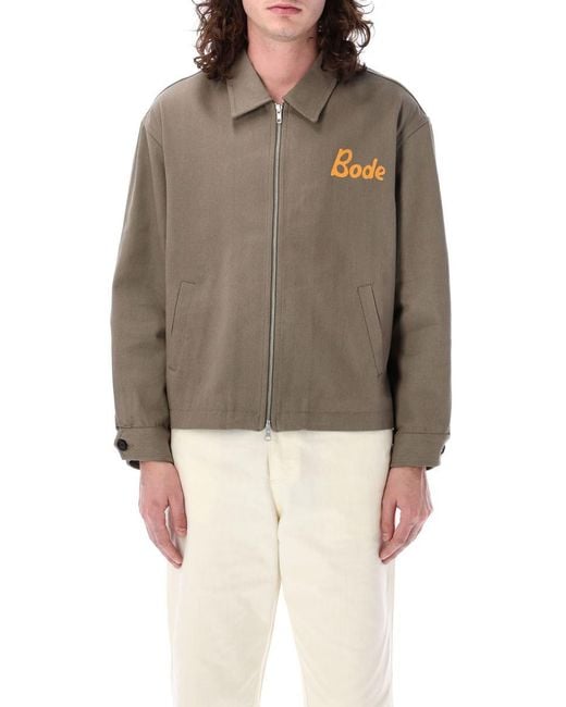 BODE Low Lying Summer Club Jacket in Grey | FWRD