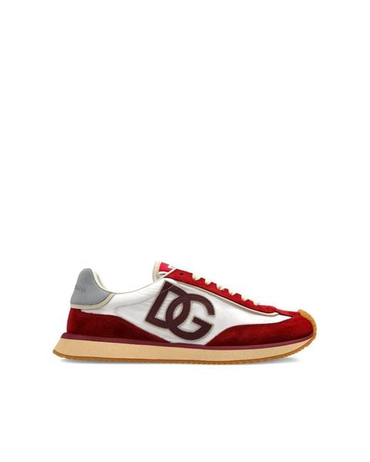 Dolce & Gabbana Red Flat Shoes