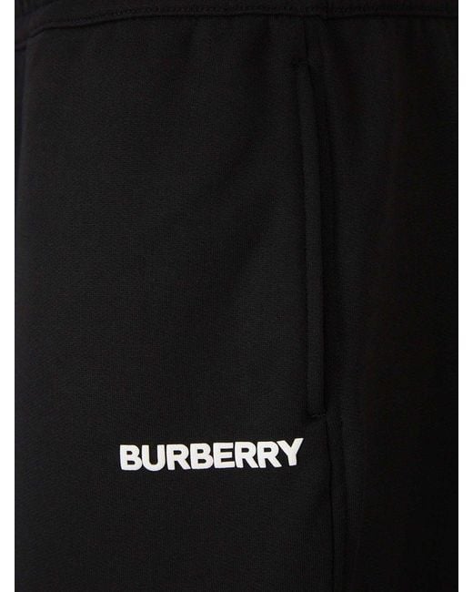 Burberry Black Logo Cotton Bermuda Shorts for men