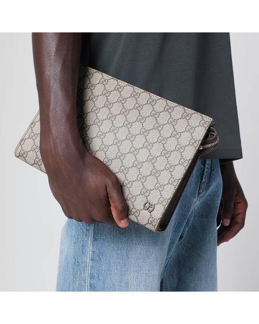 Gucci Gray Small Pouch for men