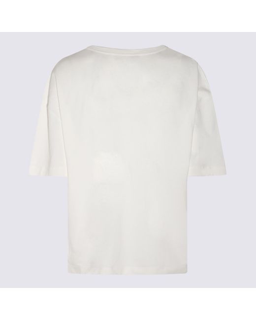 Lemaire White Cotton-Linen Blend T-Shirt for men