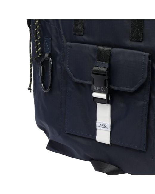 A.P.C. Blue Trek Tote Bag for men