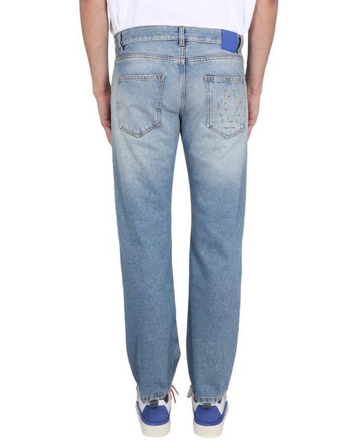 Marcelo Burlon Blue County Of Milan Slim Fit Jeans for men