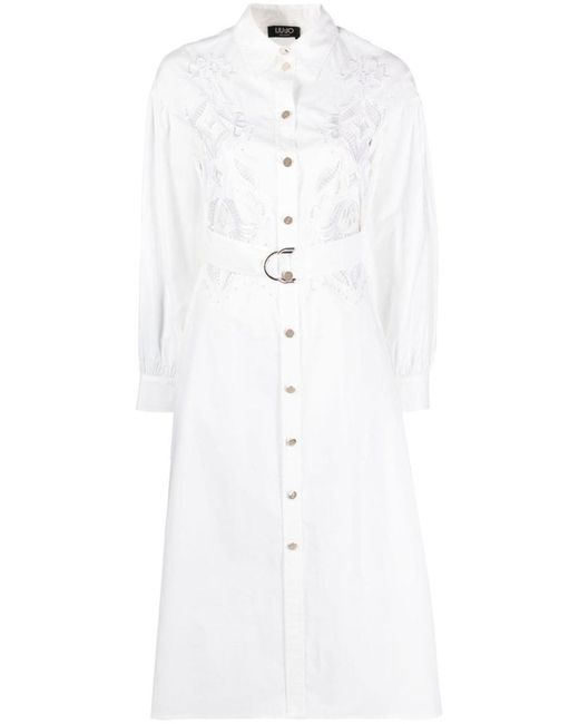 Liu Jo White Lace Detail Dress