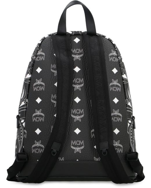 MCM Black Stark Faux Leather Backpack