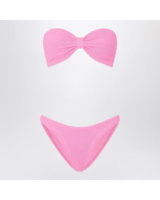 Hunza G Pink Jean Bikini Set