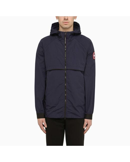 Canada Goose Blue Faber Atlantic Navy Jacket With Hood for men
