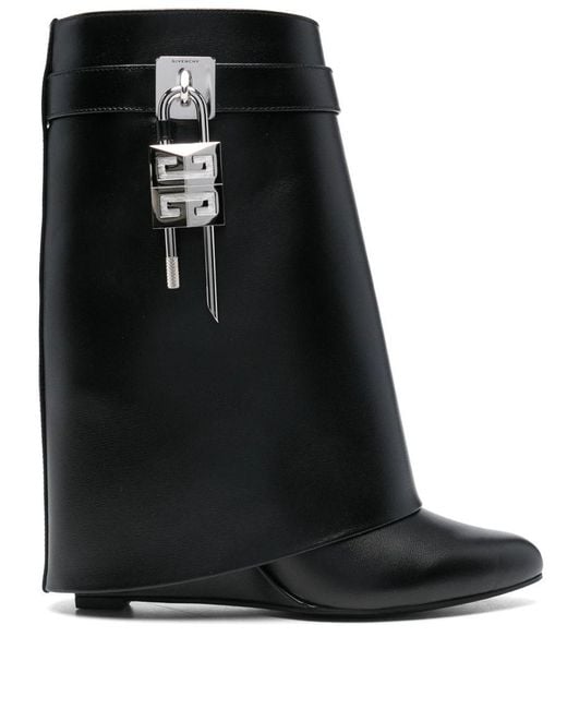 Givenchy Black 'shark Lock' Ankle Boots