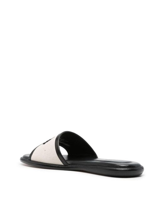 Isabel Marant Black Vikee Logo Flat Sandals