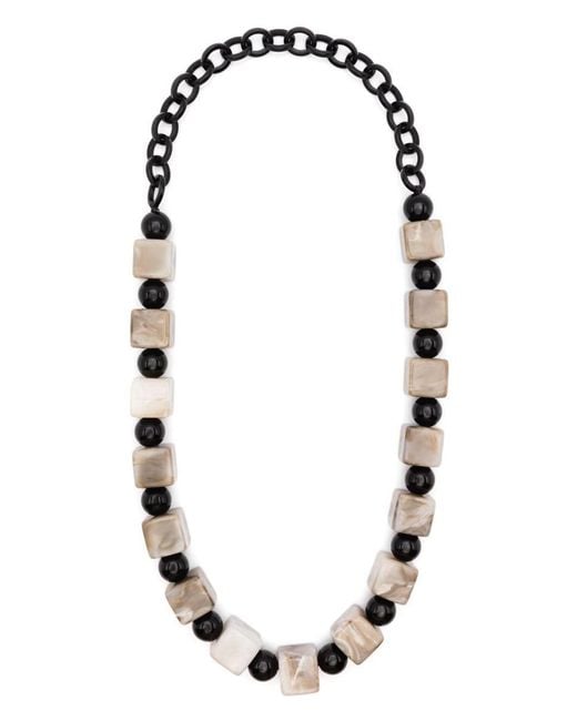 Emporio Armani Black Beaded Necklace