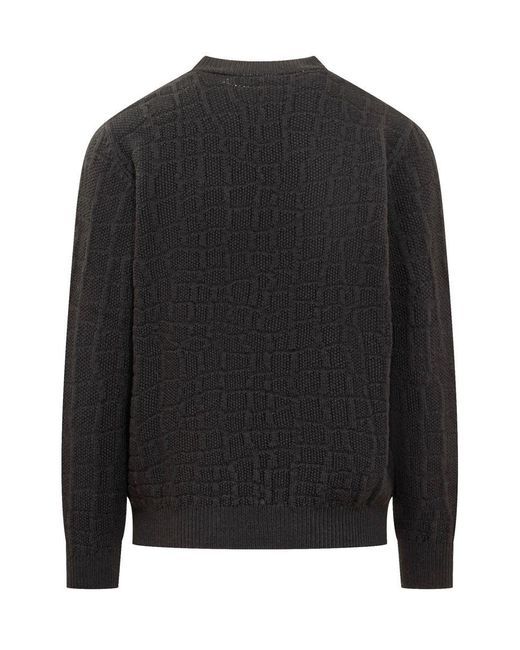 Versace Black Crocodile Sweater for men