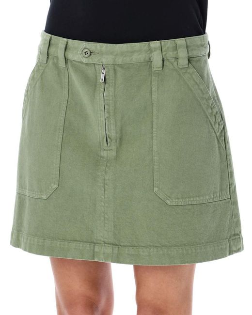 A.P.C. Green Sarah Mini Skirt